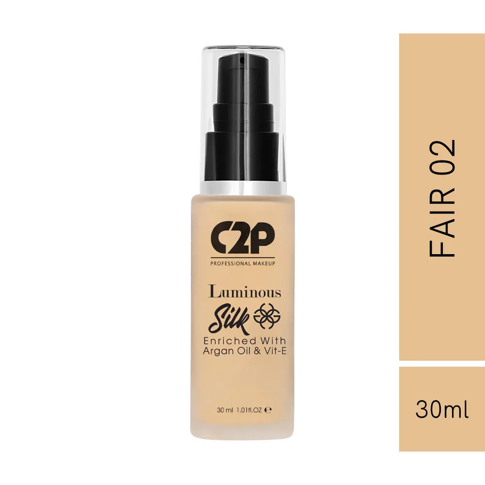 C2P Pro Luminious Silk Foundation - Fair 02