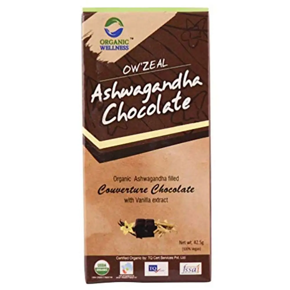 Organic Wellness OW'Zeal Ashwagandha Chocolate,  42.5 g  Chocolate