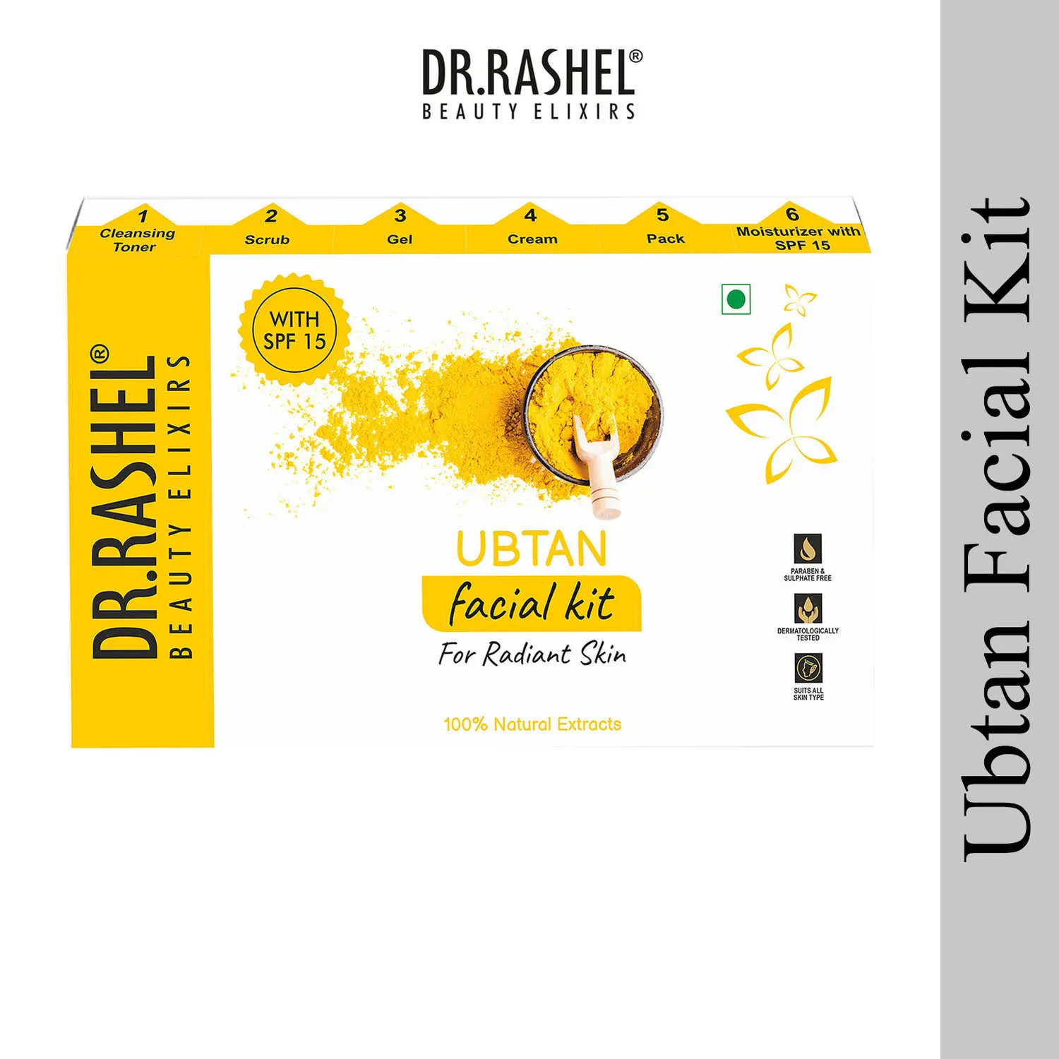 Dr.Rashel Ubtan Facial Kit For Radiant Skin With Spf 15 Moisturizer