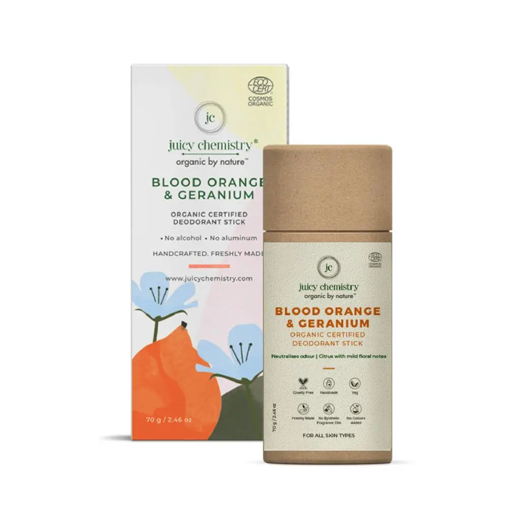 Juicy Chemistry Blood Orange & Geranium Organic Deodorant Stick-70gm/2.46oz