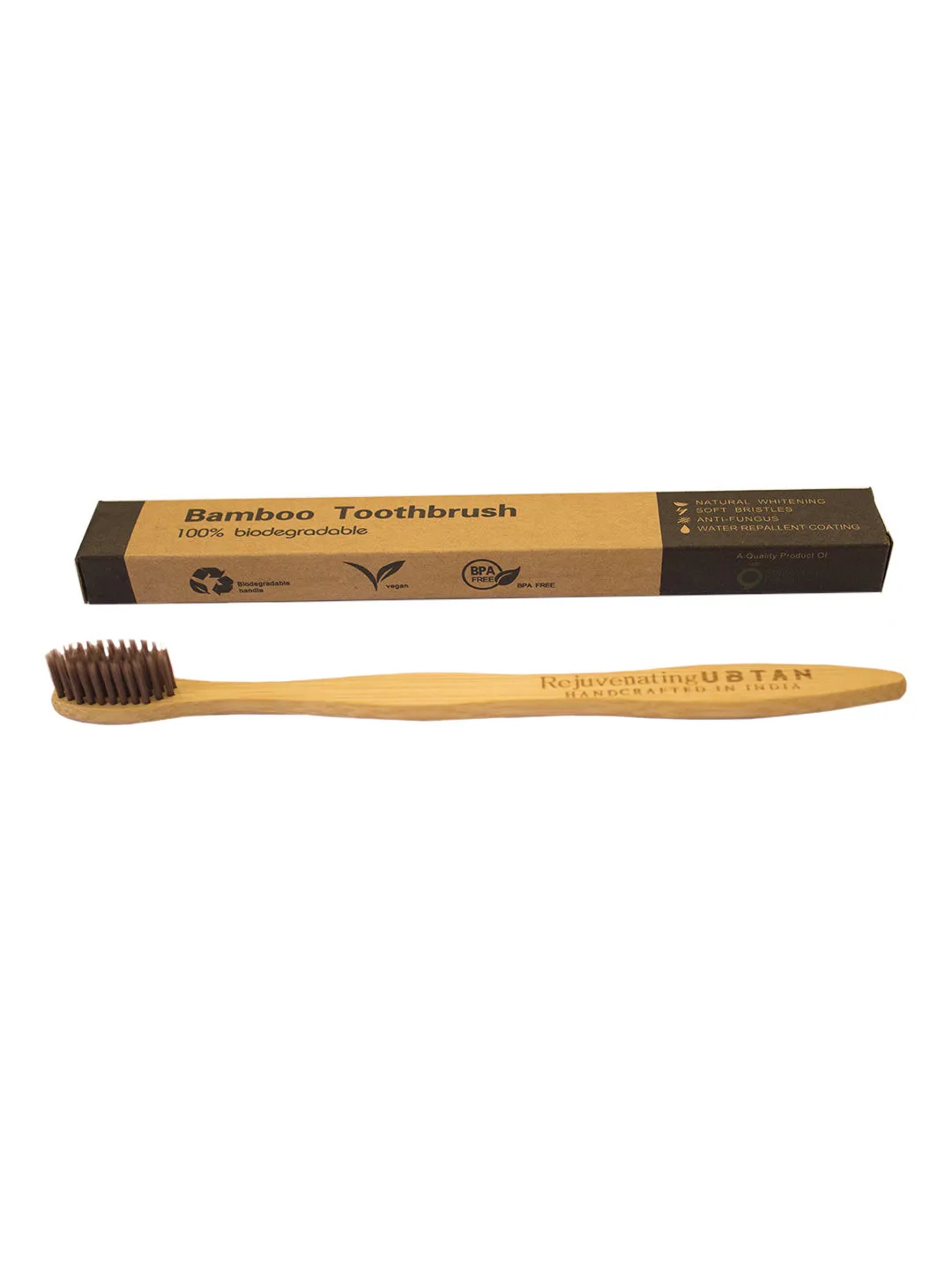 Rejuvenating UBTAN Bamboo Toothbrush - Brown (Pack of 1)