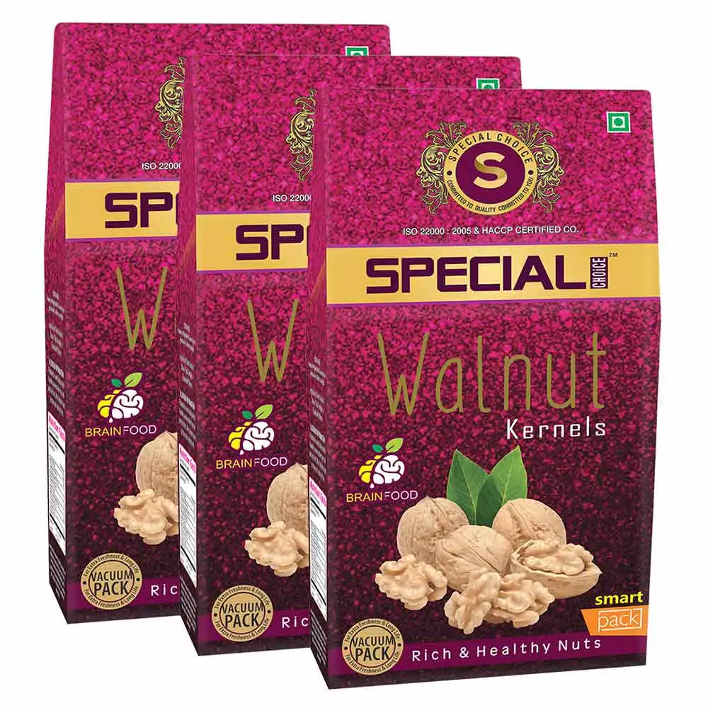 Special Choice Walnut Kernels,  100 g  Unflavoured (Pack of 3)