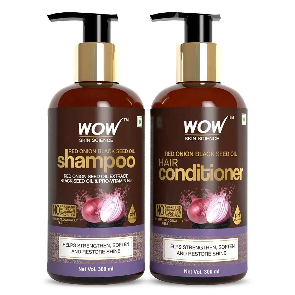 WOW Skin Science Red Onion Black Seed Oil Shampoo & Conditioner Kit,  2 Piece(s)/Pack  for All Hair Types