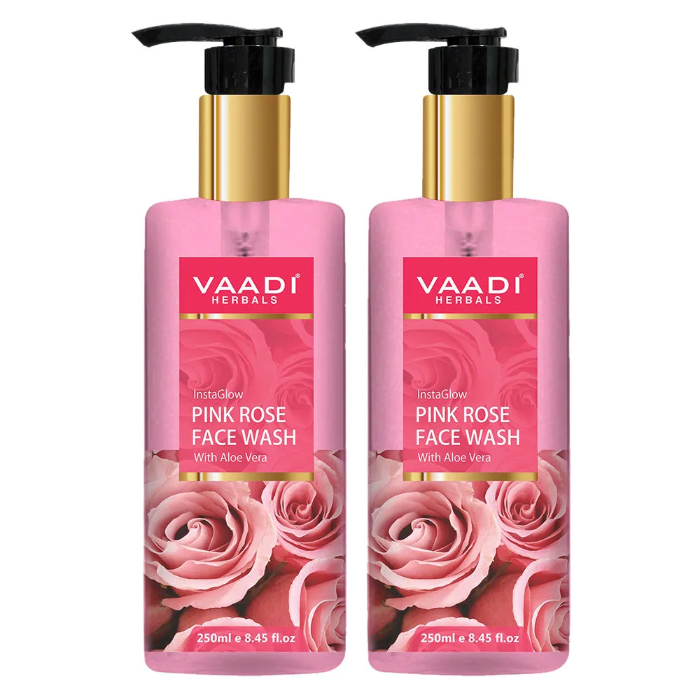 Vaadi Herbals InstaGlow Pink Rose Face Wash - Pack Of 2