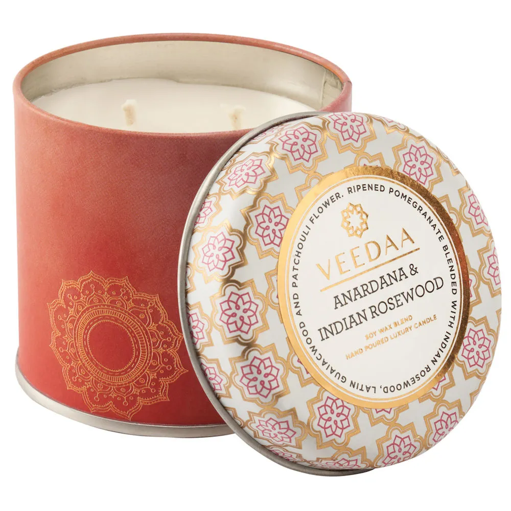 Veedaa Candles Anardana & Indian Rosewood Mason Tin Scented Candle