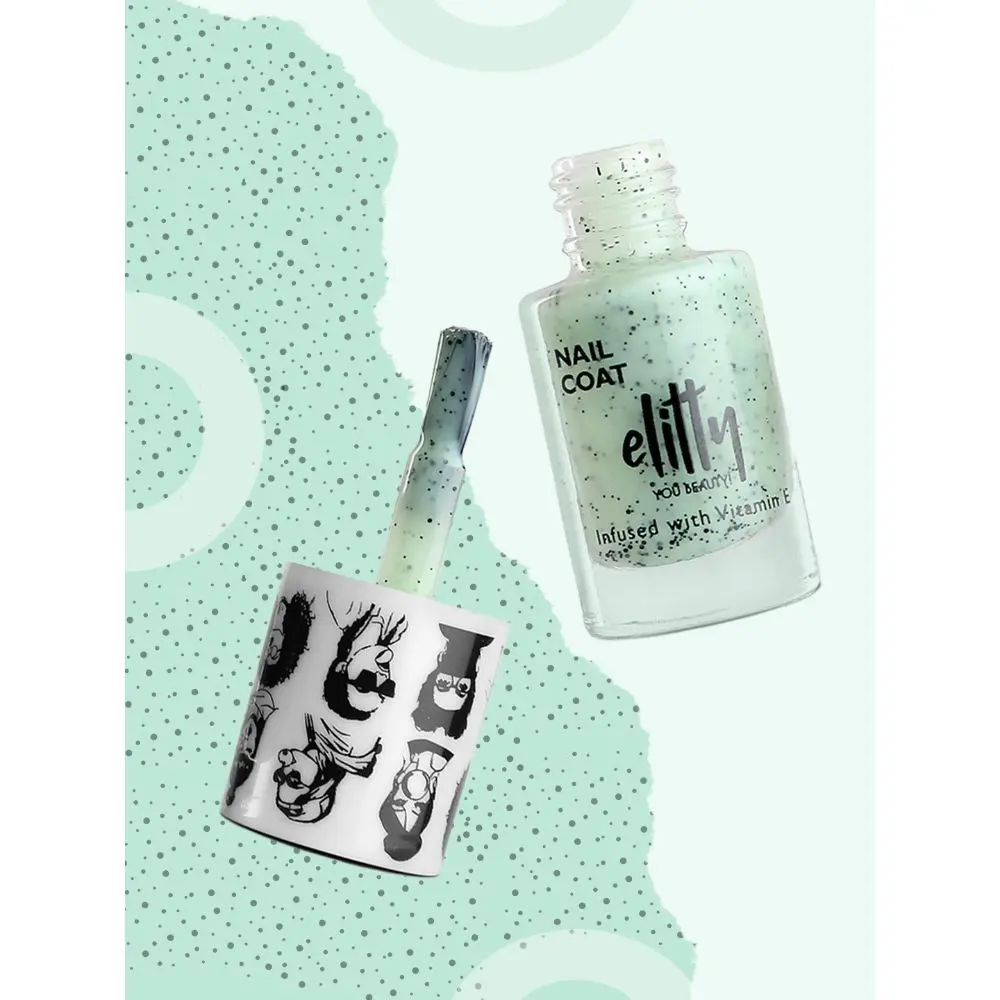 Elitty Mad Over Nails- Nail Paint, Glossy - Peace Out (Mint Cookie), Makeup for Teenagers -6 ML