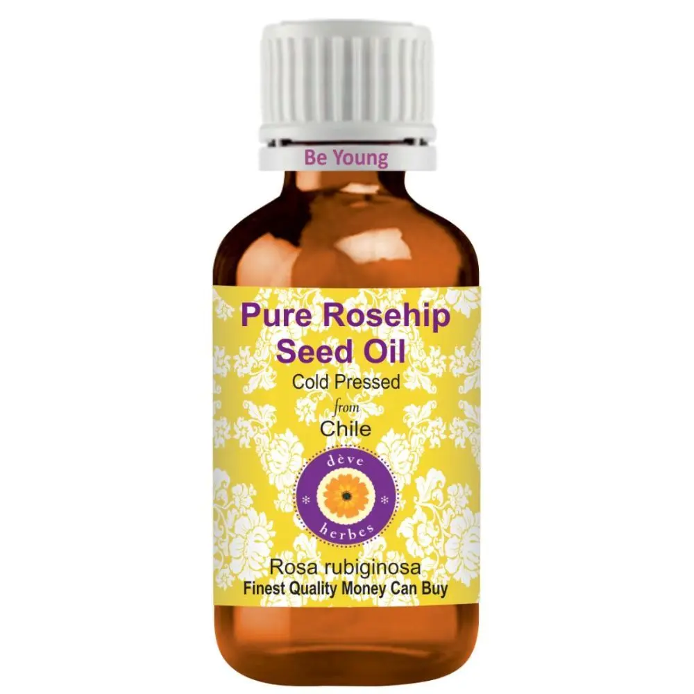 Deve Herbes Pure Rosehip Seed Oil (Rosa rubiginosa) Natural Therapeutic Grade Cold Pressed 15ml