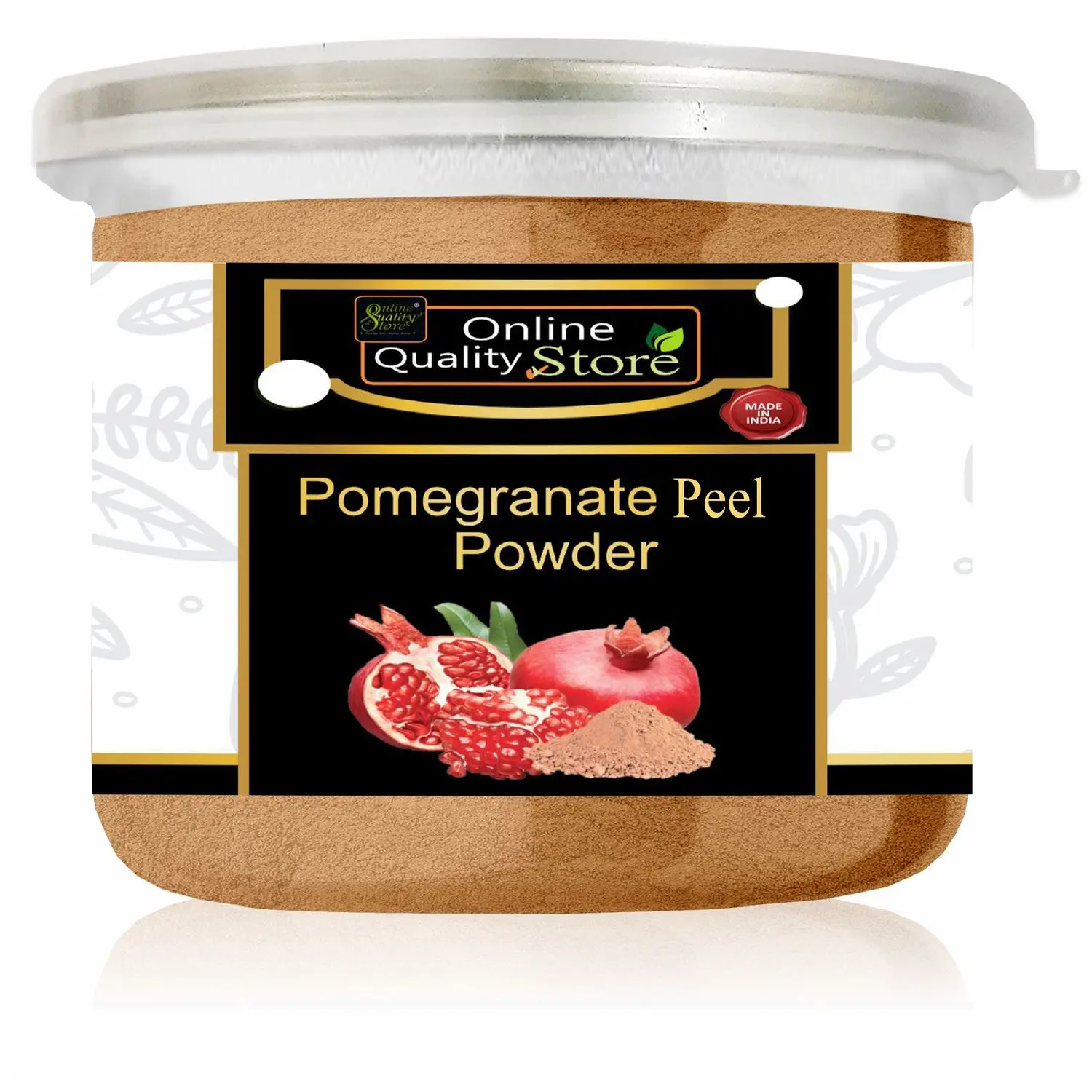 Online Quality Store Pomegranate Powder - 100 g |pomegranate peel powder |pomegranate peel for face,body,skin & hair |anar ka powder |organic pomegranate peel {Jar_pomegranate_100g}