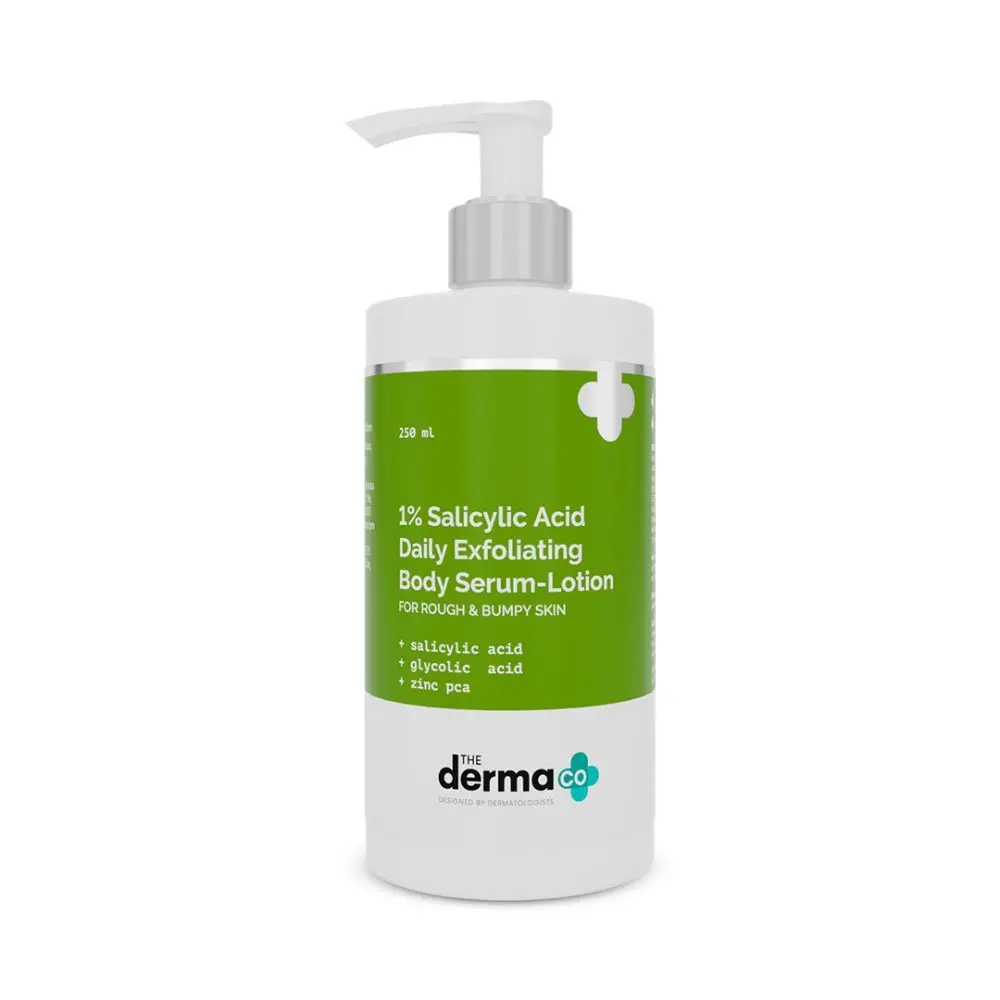 The Derma Co. 1% Salicylic Acid Daily Exfoliating Body Serum Lotion For Rough & Bumpy Skin - 250 ml