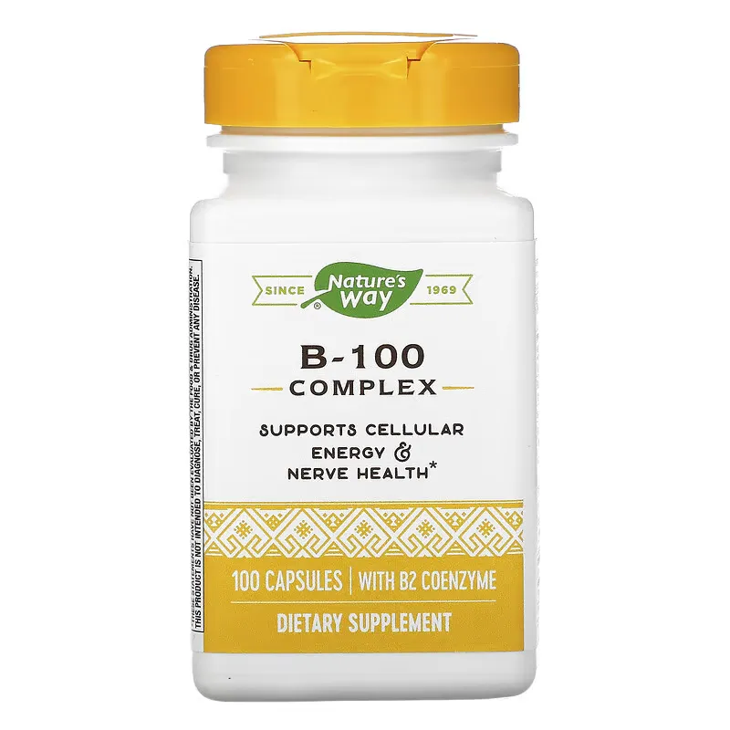 B-100 Complex with B2 Coenzyme, 100 Capsules