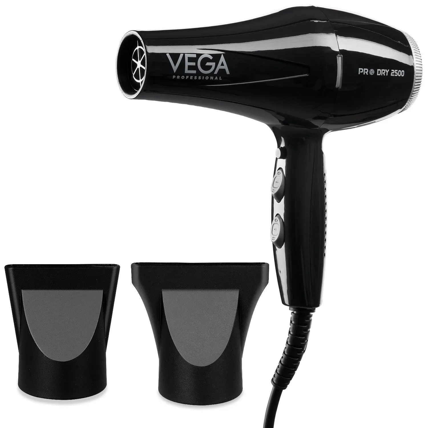 VEGA Professional Pro Dry 2200-2500w Hair Dryer -Black (VPPHD-01)