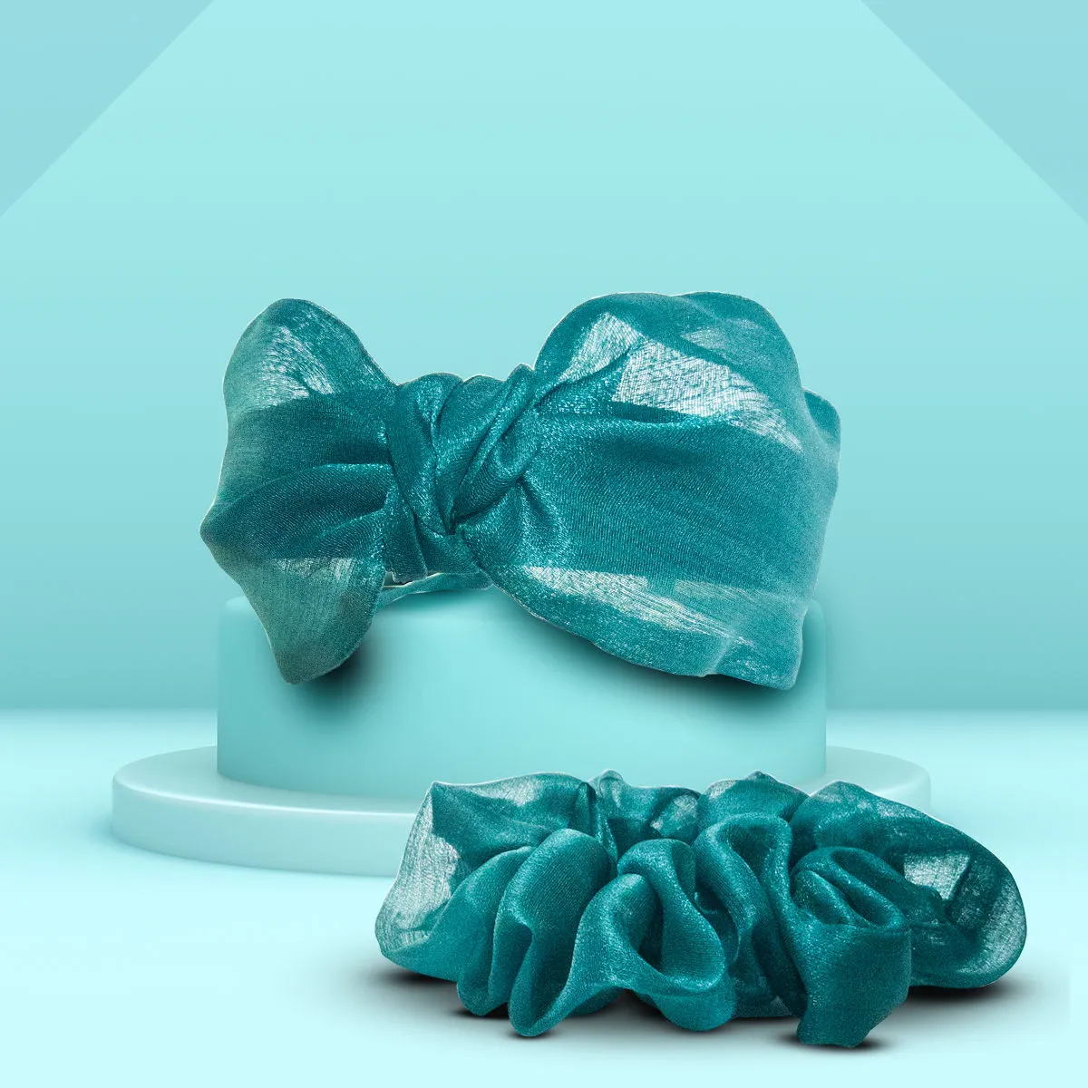 Hair Drama Co. Organza Headband & Scrunchie Set - Amber