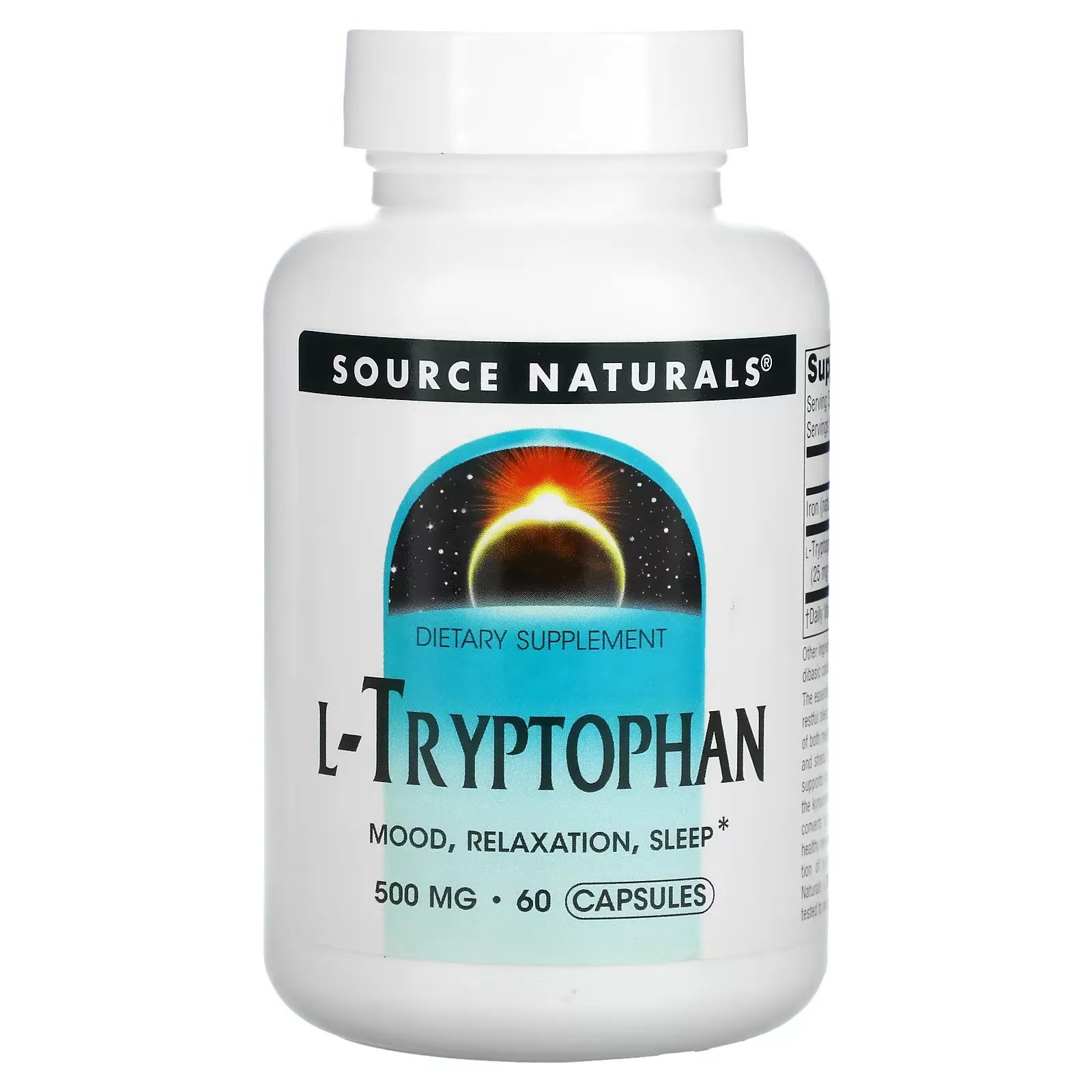 L-Tryptophan, 500 mg, 60 Capsules