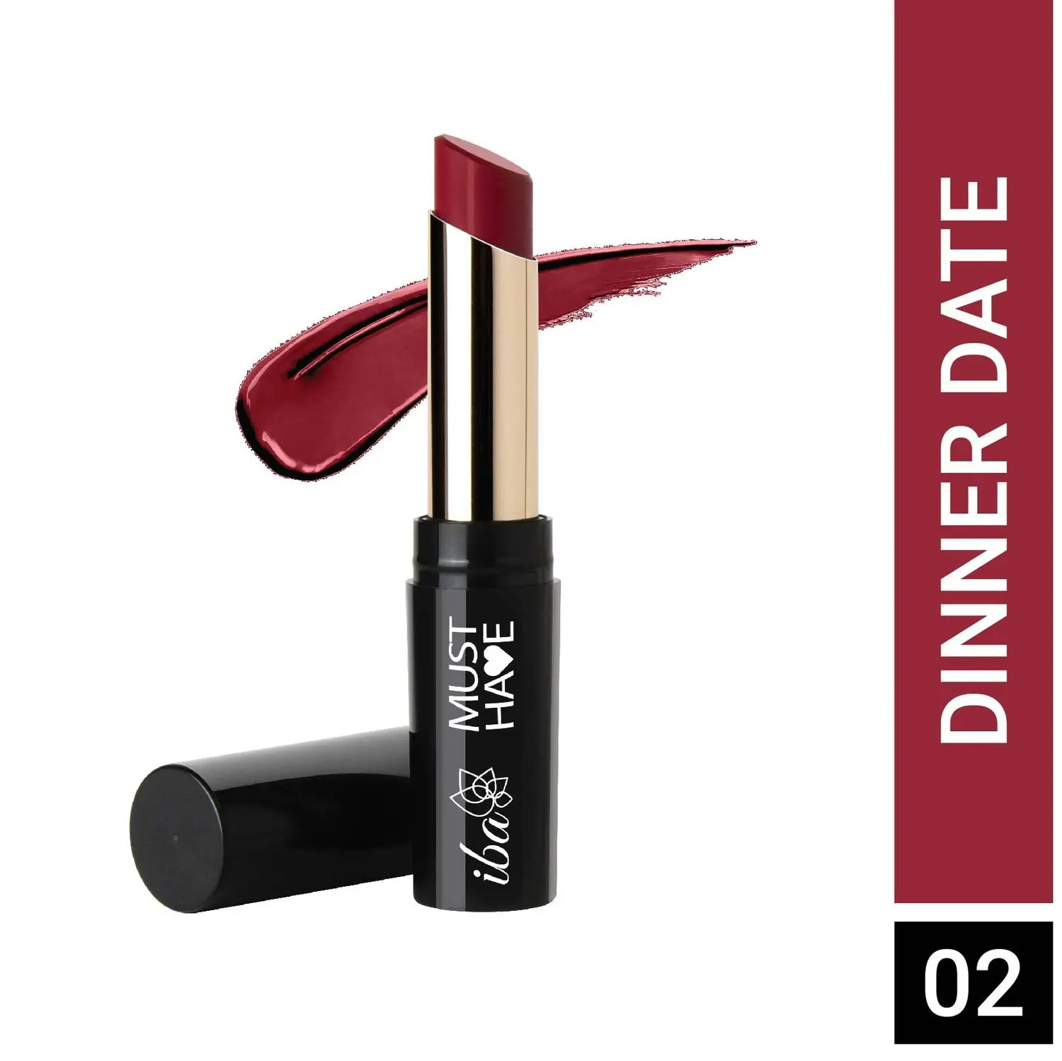 Iba Must Have Transfer Proof Ultra Matte Lipstick Shade 02 Dinner Date, 3.2g | Vegan