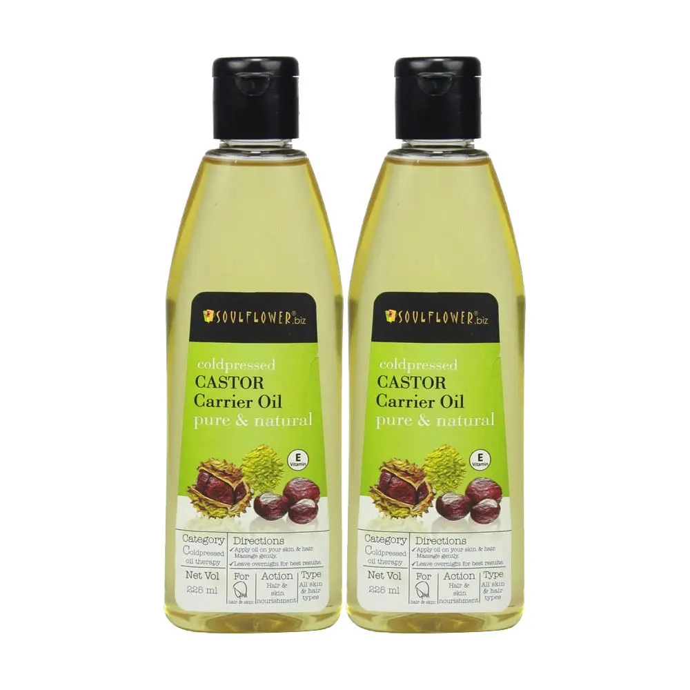 Soulflower Cold Pressed Castor Hair Oil Combo