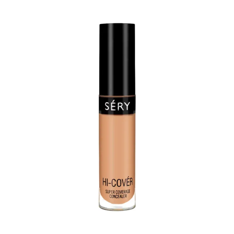 SERY Hi-cover Super Coverage Concealer- 24 Hrs Highly Pigmented Matte Finish - Warm Beige