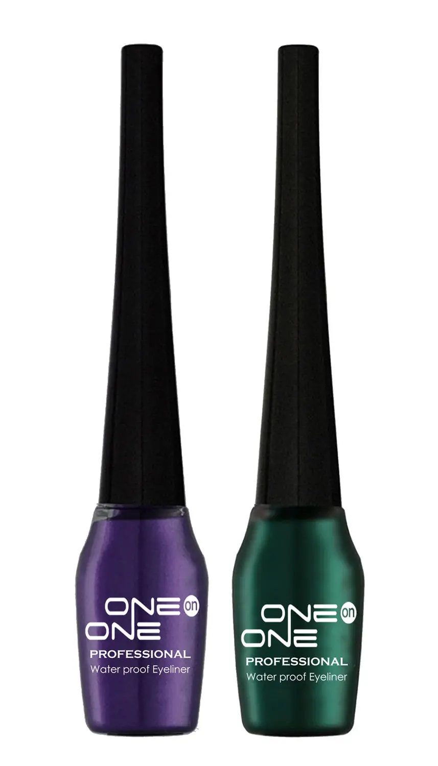 ONE on ONE Waterproof Eyeliner, Set of 2 (Purple and Green)