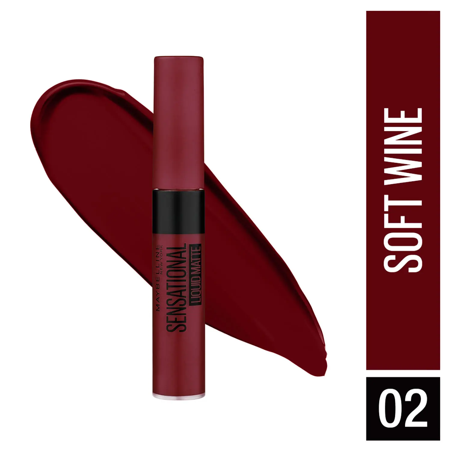 Maybelline New York Sensational Liquid Matte Lipstick 02, Soft Wine, 7G.