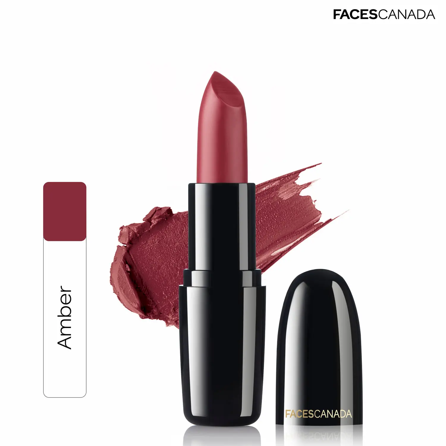 Faces Canada Weightless Creme Lipstick |Jojoba and Almond Oil | Highly pigmented | Smooth One Stroke Color | Keeps Lips Moisturized | Amber 4g