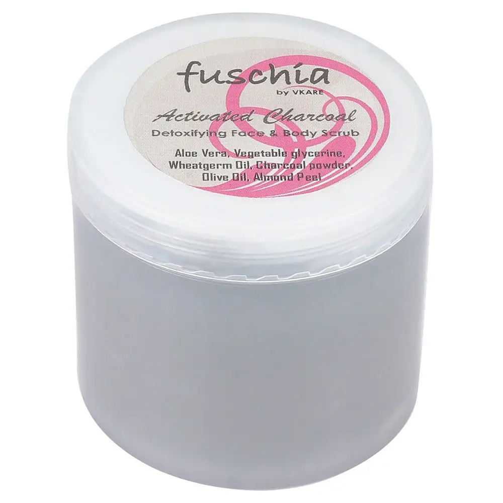 Fuschia Detoxifying Face and Body Scrub,  100 g  Activated Charcoal