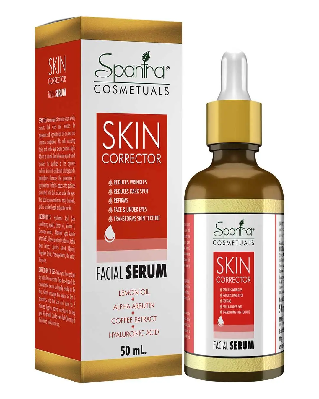 Spantra Skin Corrector Facial Serum, Suitables for Every Skin Types including dry, sensitive and oily, 50ml