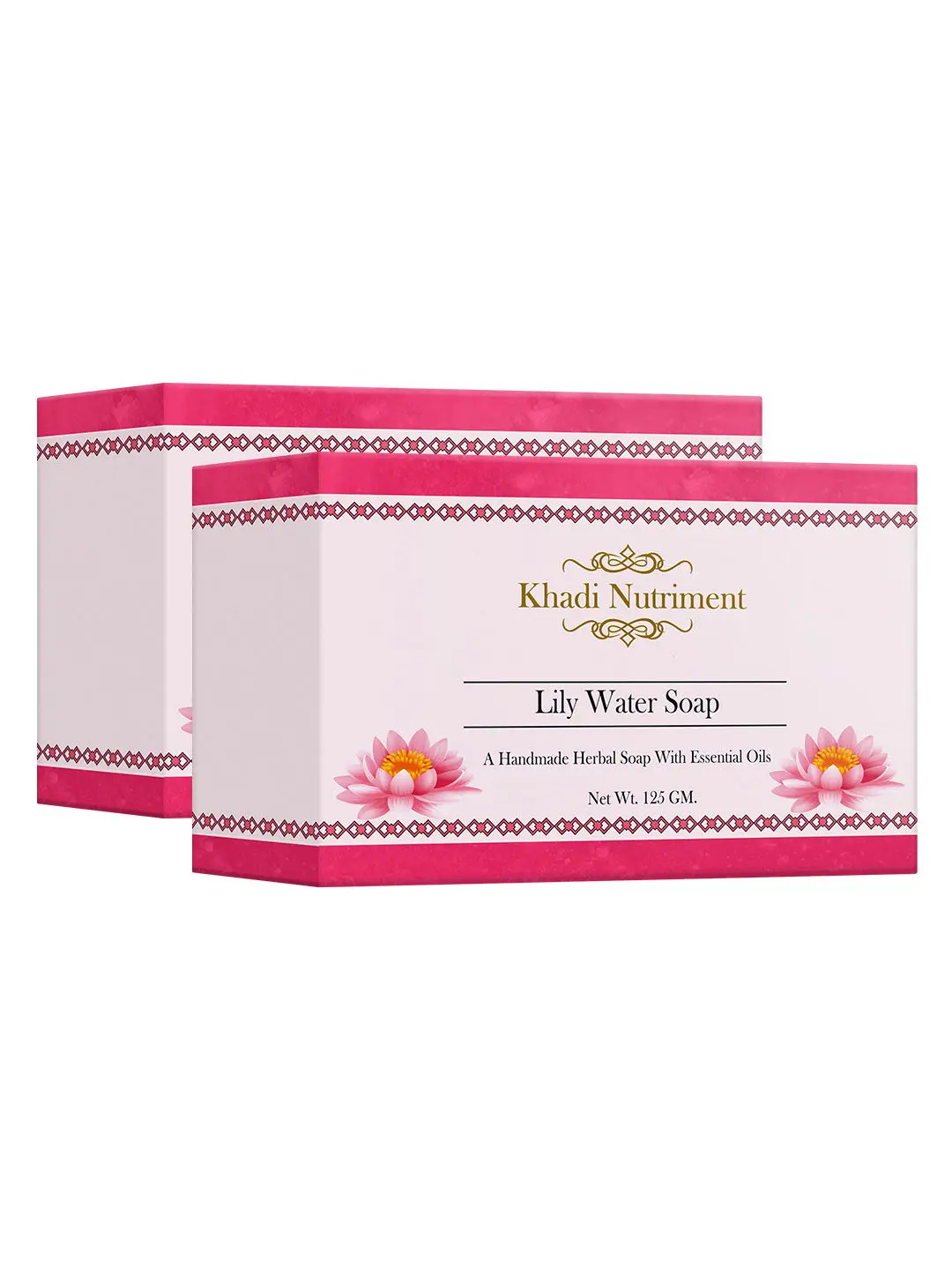 Khadi Nutriment Lily Water Soap,125 gm (Pack of 2)