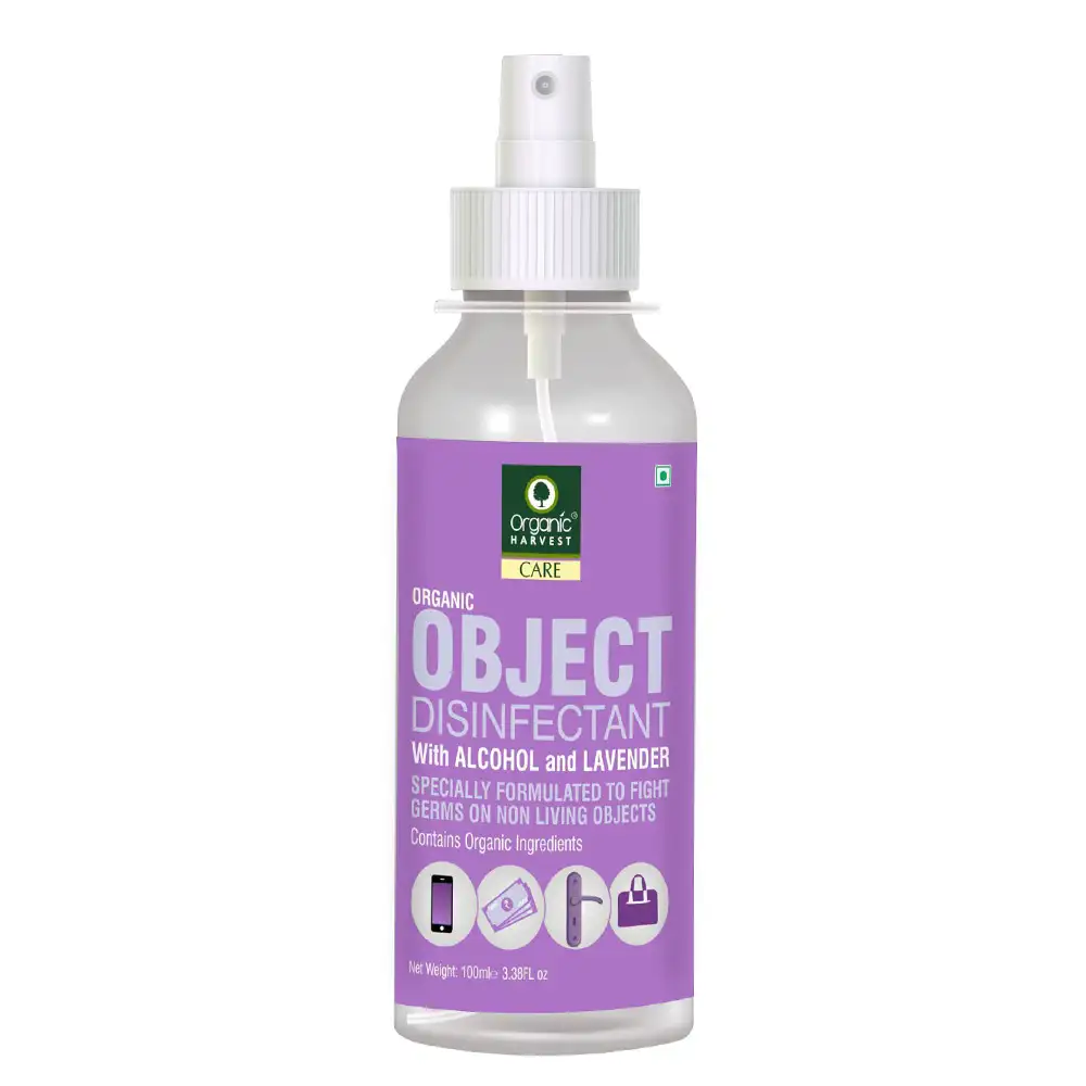 Organic Harvest Object Disinfectant,  Alcohol & Lavender  100 ml  Protection from Germs