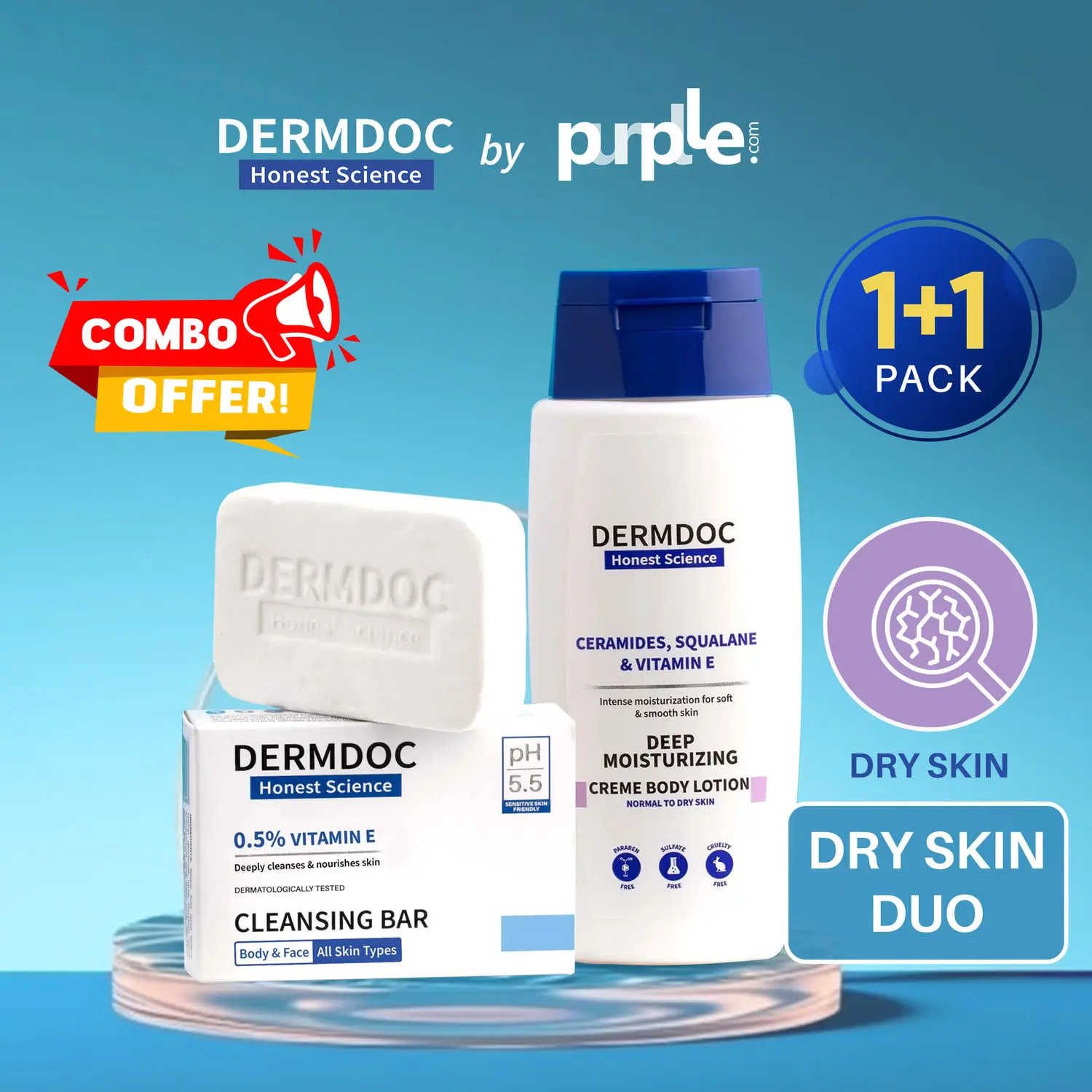 DERMDOC Combo for Dry & Flaky Skin