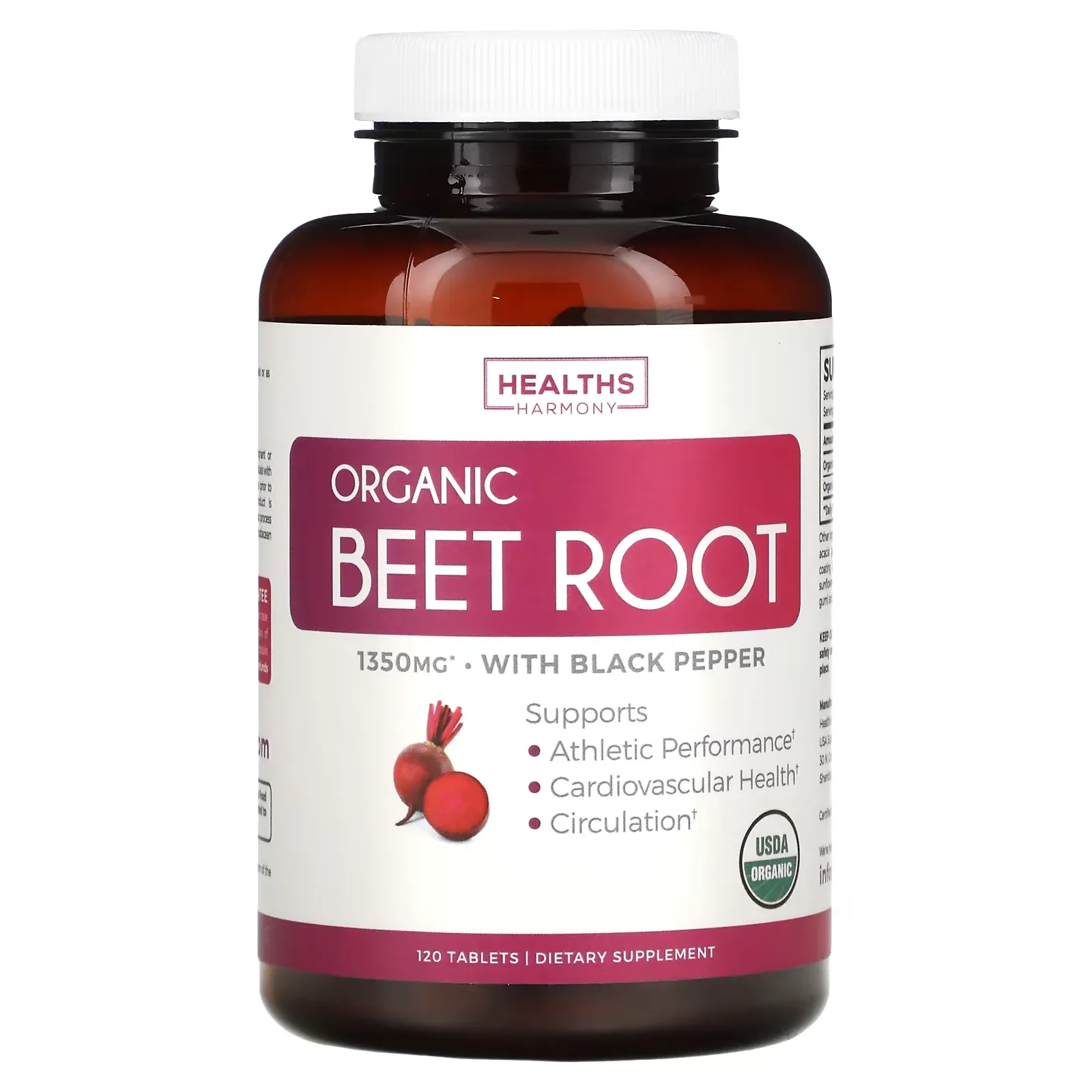 Organic Beet Root, 675 mg, 120 Tablets