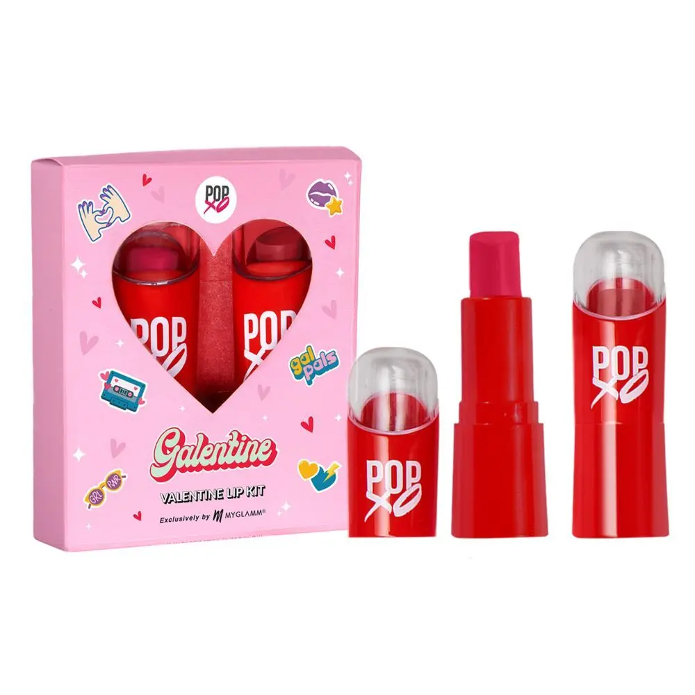 MyGlamm POPxo Galentine Lipstick Kit-Better Half, Work Wife-2X4gm