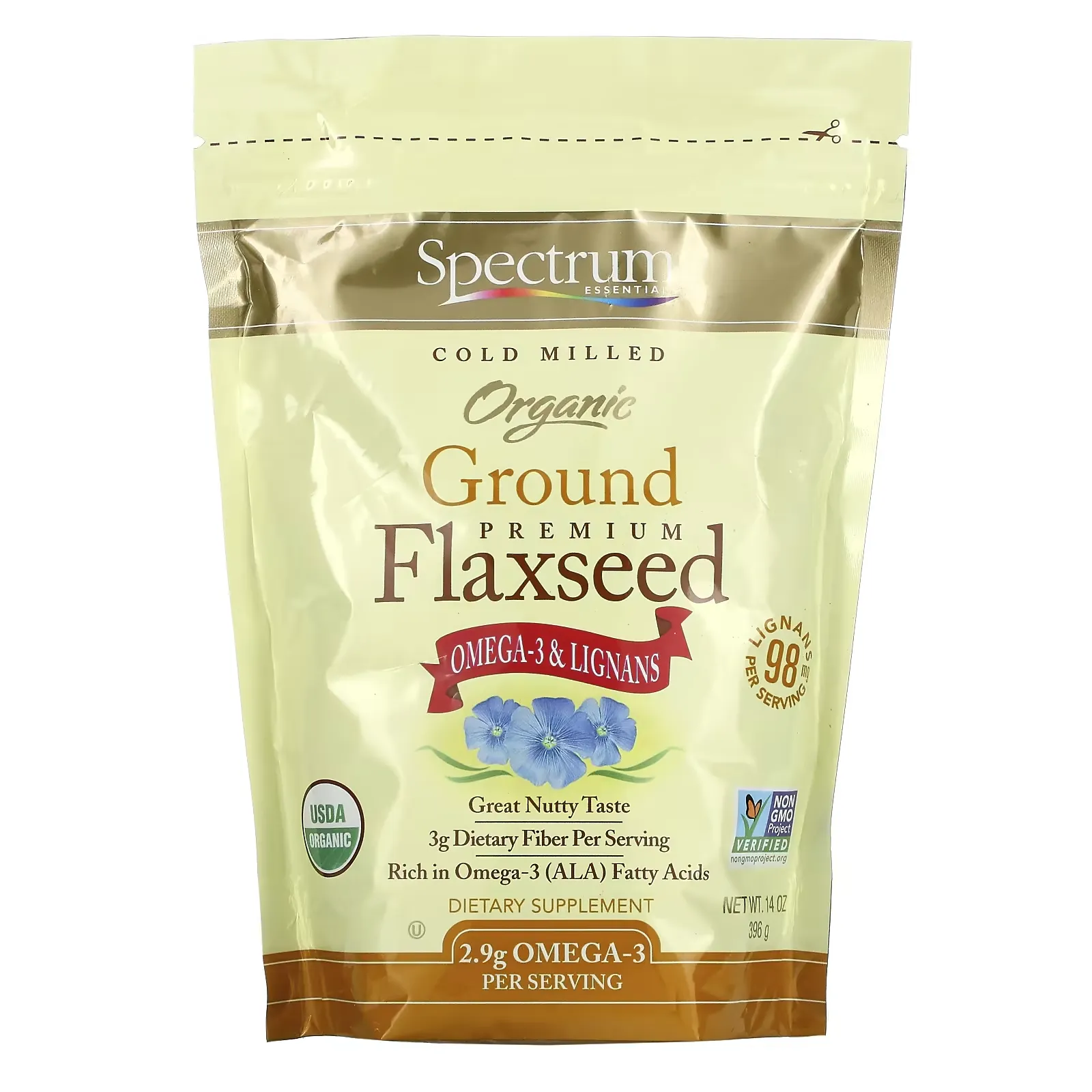 Organic Ground Premium Flaxseed, 14 oz (396 g)