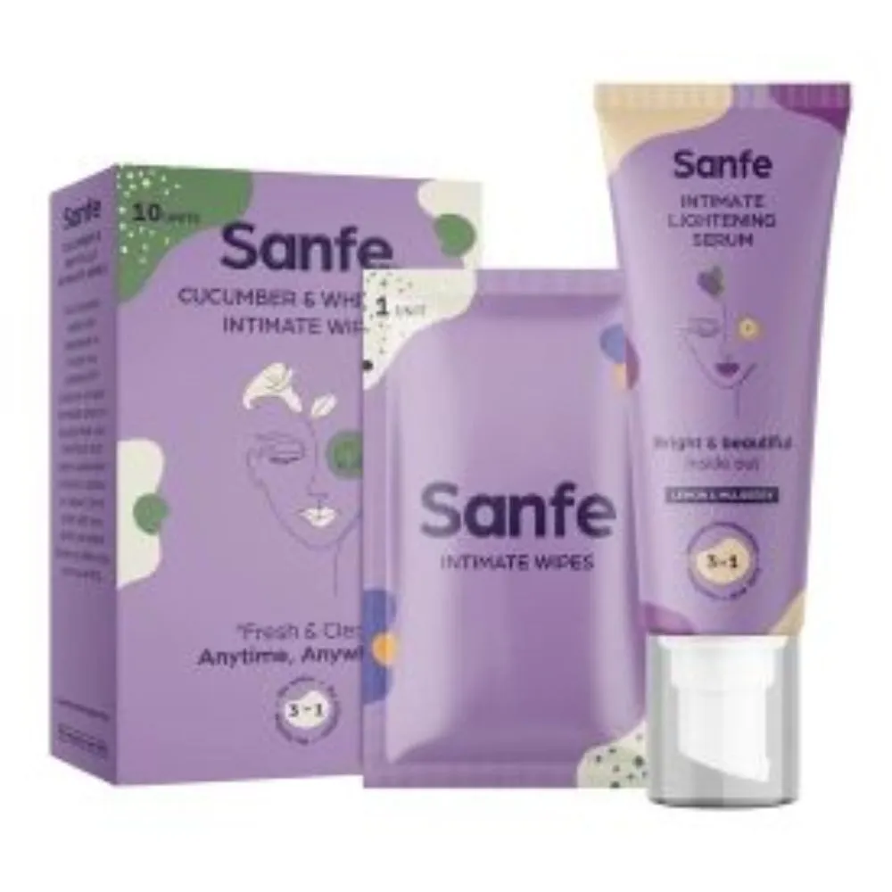 Sanfe Glam Gal Kit - Natural Intimate Lightening Serum - Cucumber & White Lily