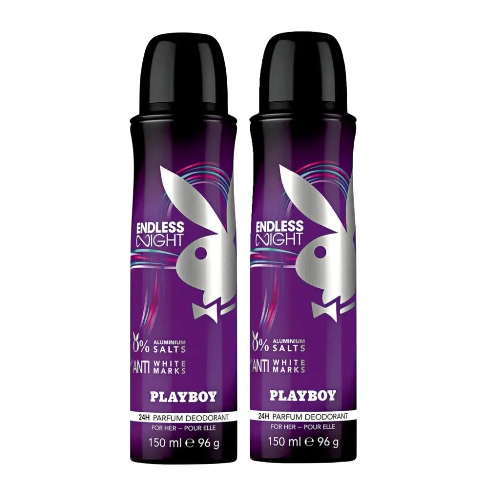 Playboy Endless Night Deodorant Spray (Pack Of 2)