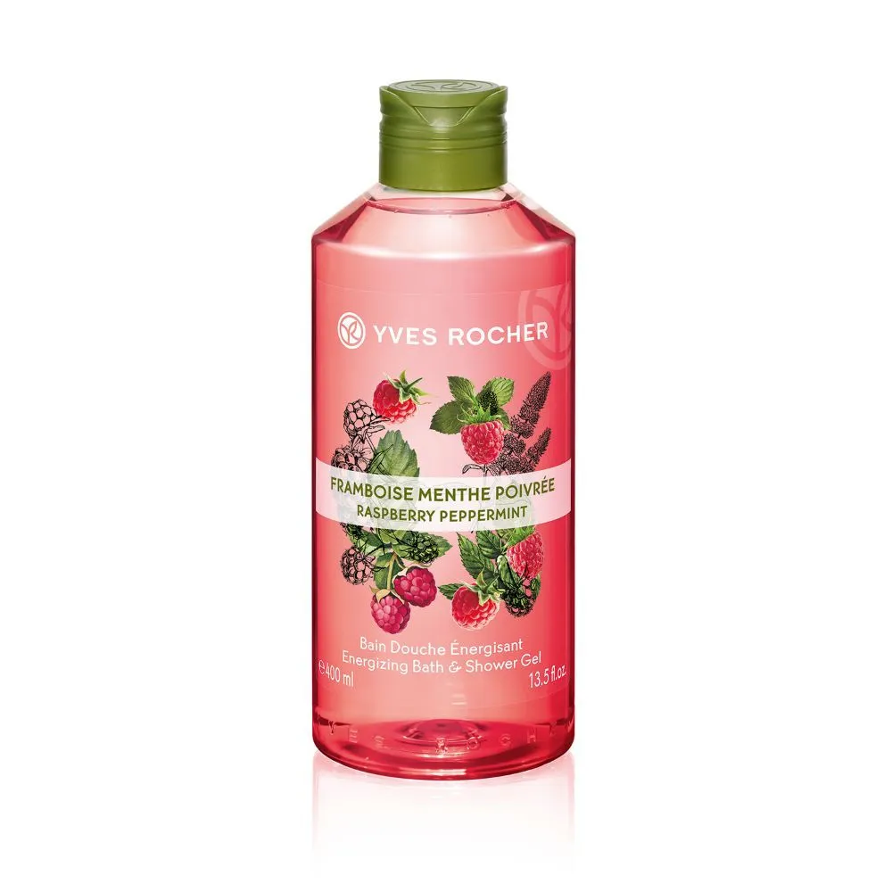 Yves Rocher Energizing Bath And Shower Gel - Raspberry Peppermint