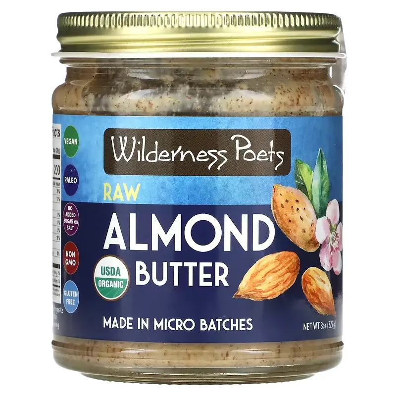 Organic Raw Almond Butter, 8 oz (227 g)