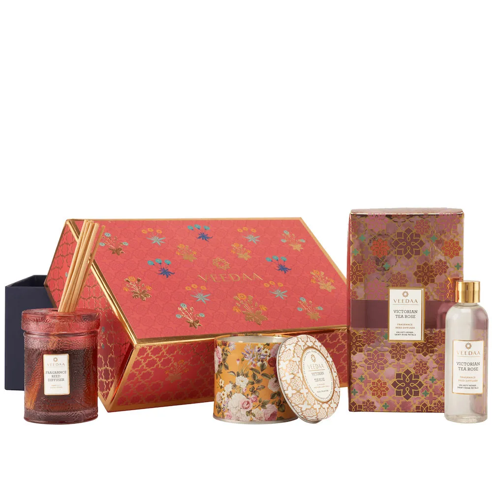 Veedaa Candles Victorian Tea Rose Duo Gift Set