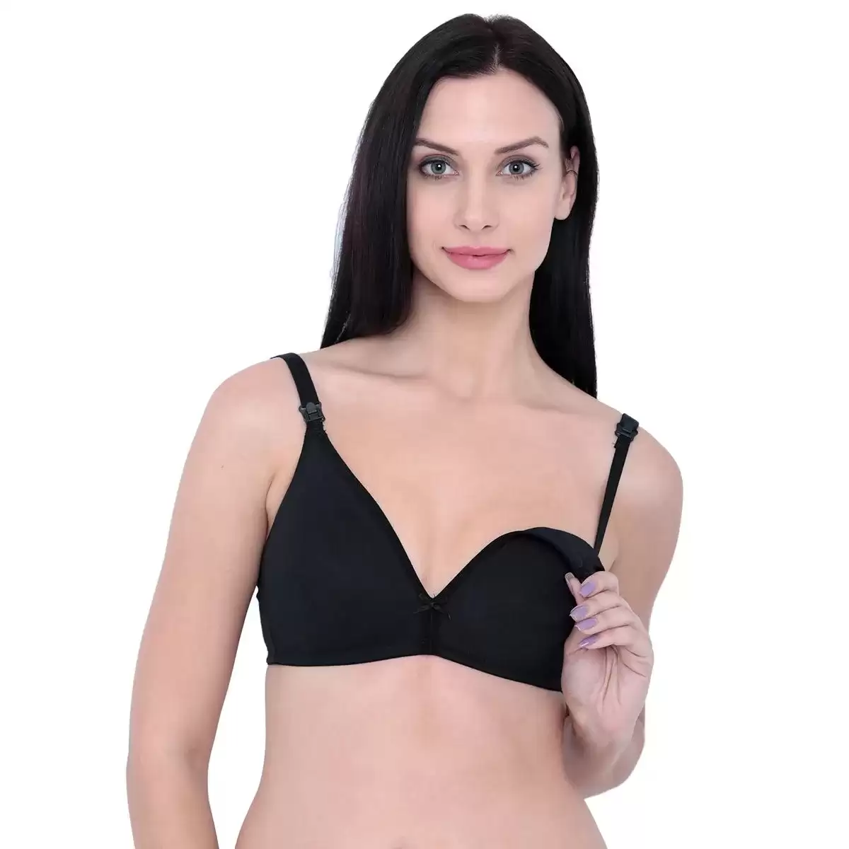 Inner Sense Women's Triangle Nursing Bra - Black