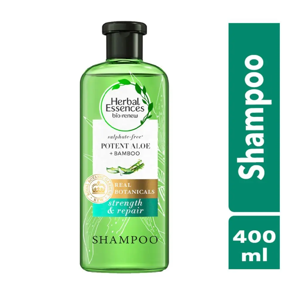 Herbal Essences Aloe Vera Shampoo for Soft, Smooth Hair with Pure Aloe Vera & Bamboo, Sulphate & Paraben Free Shampoo, 400ML