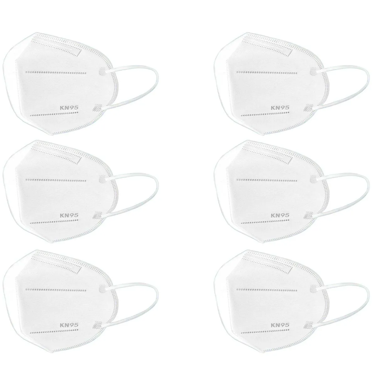 OOMPH Pack Of 6 Anti-pollution Reusable 5-layer Mask - White