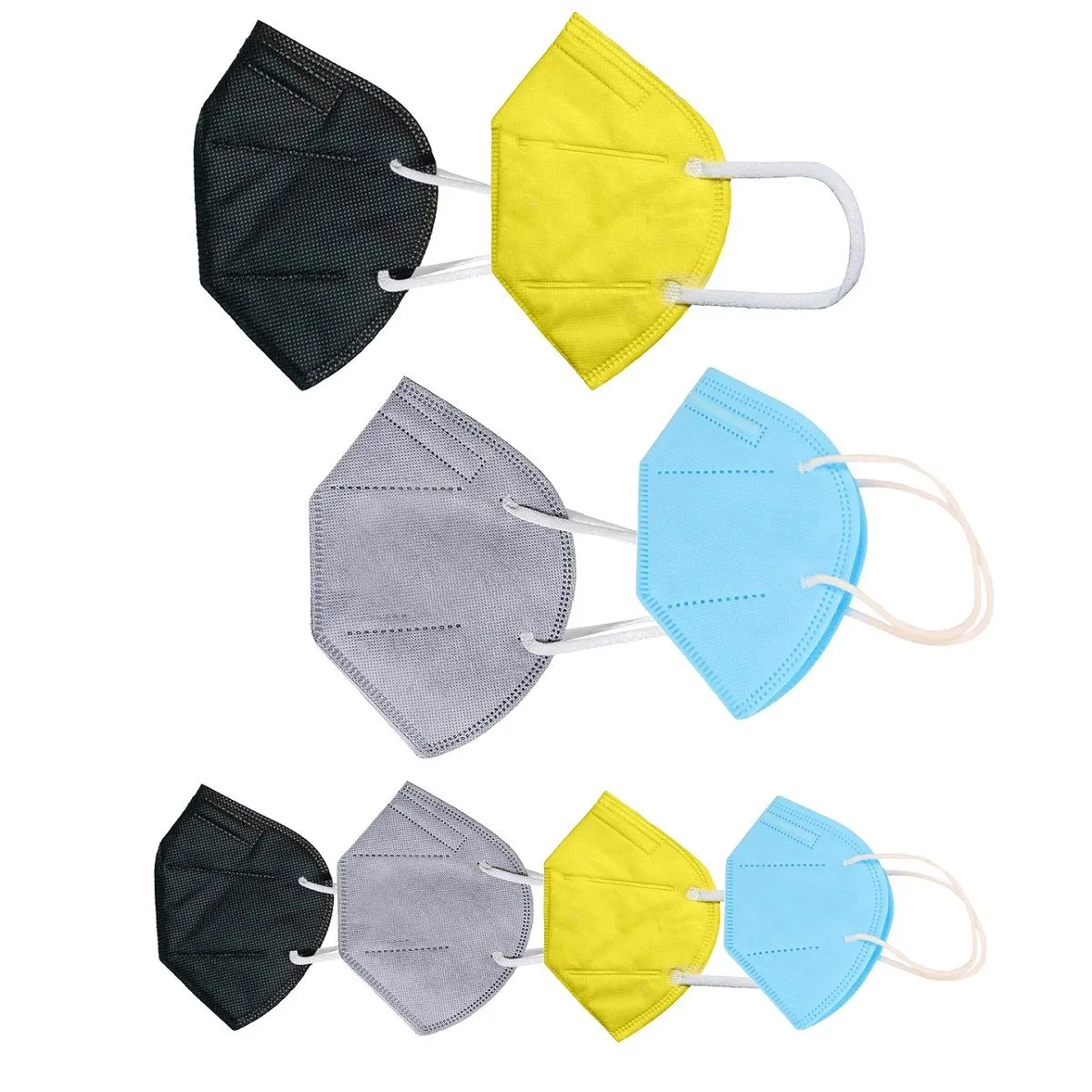 Fabula Pack of 8 Kn95/N95 Anti-Pollution Reusable 5-Layer Mask