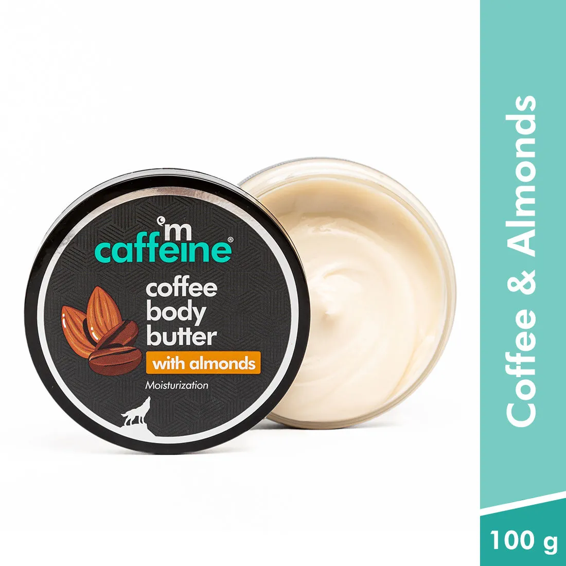 MCaffeine Coffee & Almond Body Butter with Shea Butter - Deeply Moisturizes & Nourishes Dry Skin