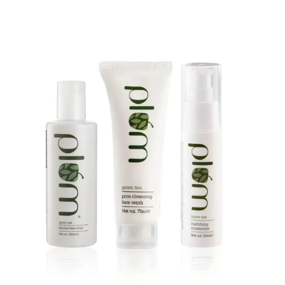 Plum Green Tea C-T-M Set For Oily & Acne-Prone Skin