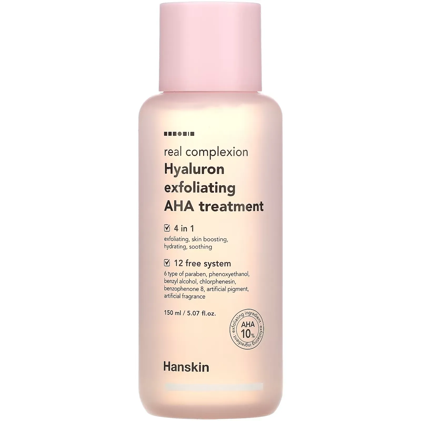 Real Complexion, Hyaluron Exfoliating AHA Treatment, 5.07 fl oz (150 ml)