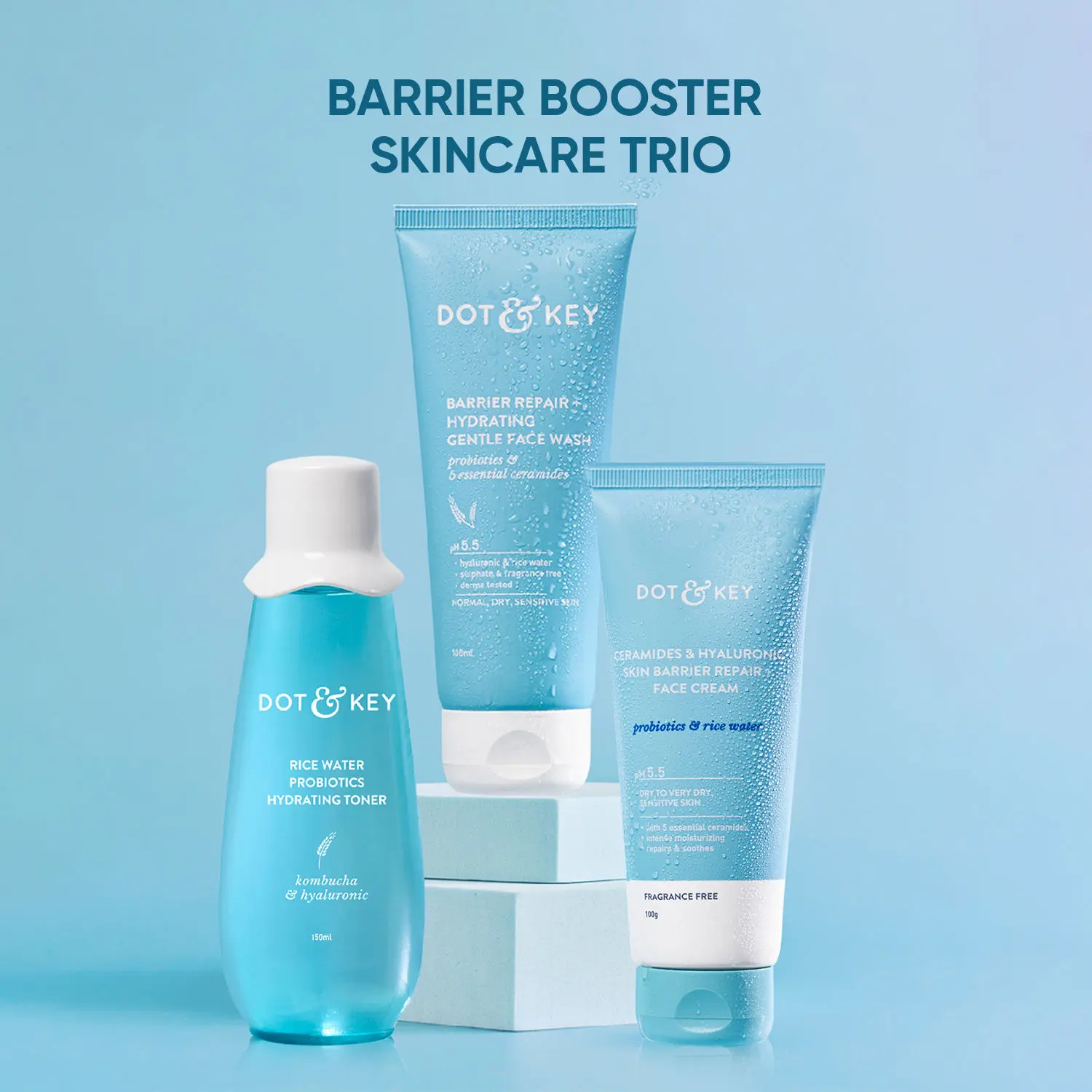 Dot & Key Barrier Repair Hydrating Skin Care Gift Set - Pack of 3