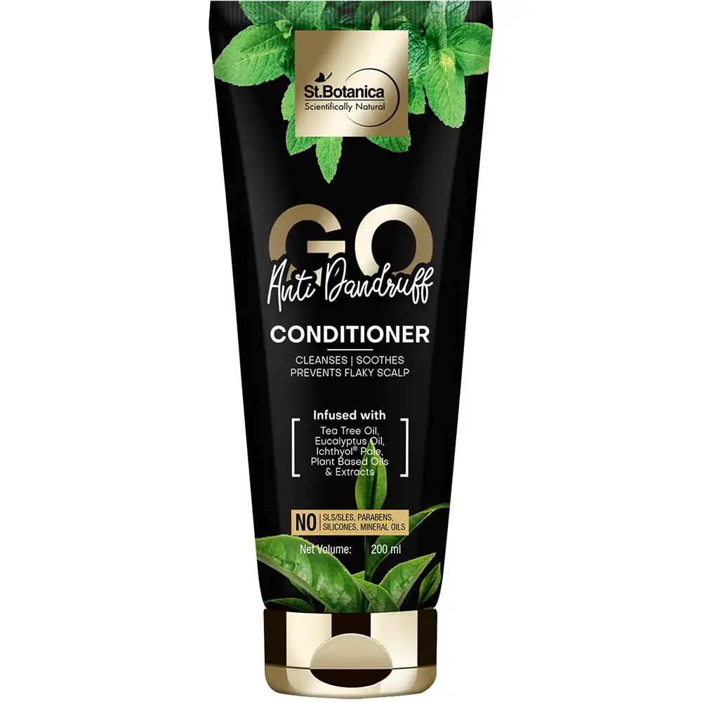 St.Botanica GO Anti-Dandruff Hair Conditioner,  200 ml  with Ichthyol Pale, Tea Tree, Eucalyptus Oil, Plant Based Extracts