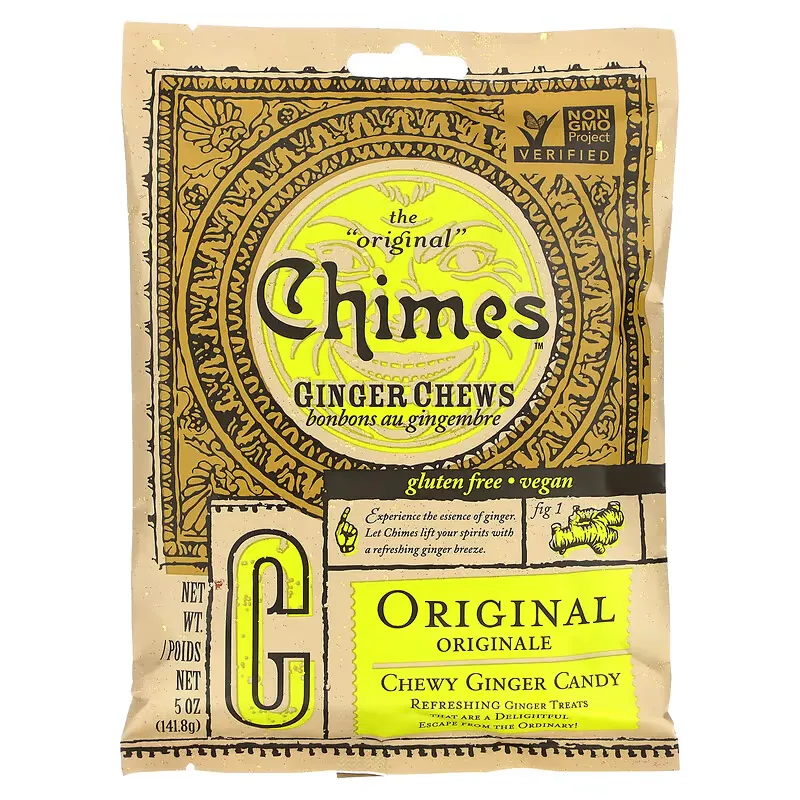 Ginger Chews, Chewy Ginger Candy, Original, 5 oz (141.8 g)