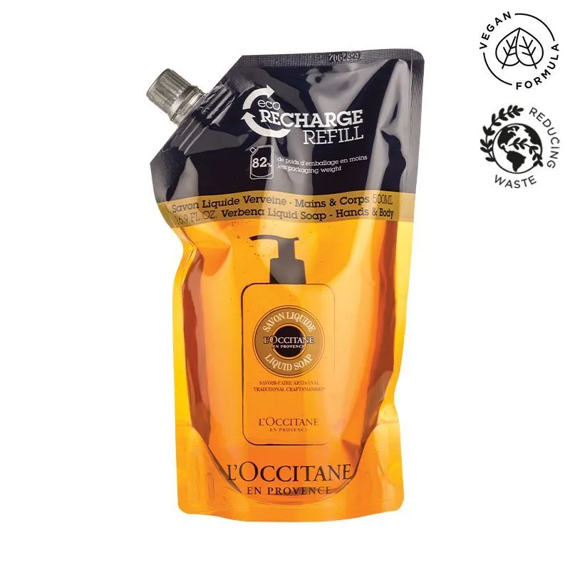 L'Occitane Shea Hands & Body Verbena Liquid Soap Eco-Refill For Dry To Very Dry Skin