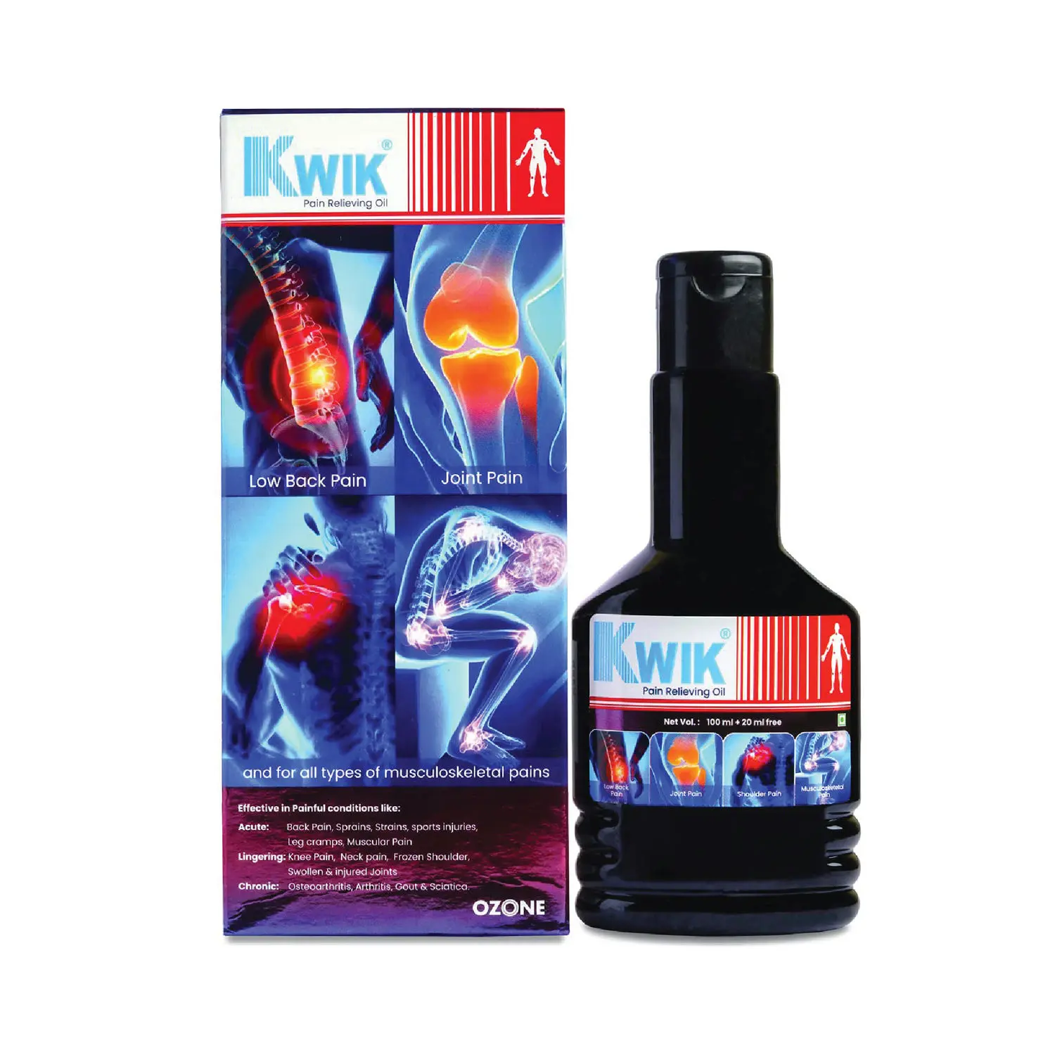 Ozone KWIK Pain Relieving - Oil (120 ml)