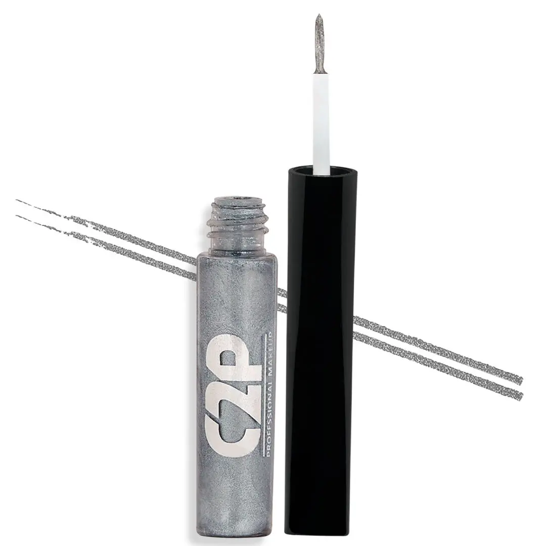 C2P Pro Frame Me! Liquid Waterproof Metallic Color Eyeliner - Grey 05