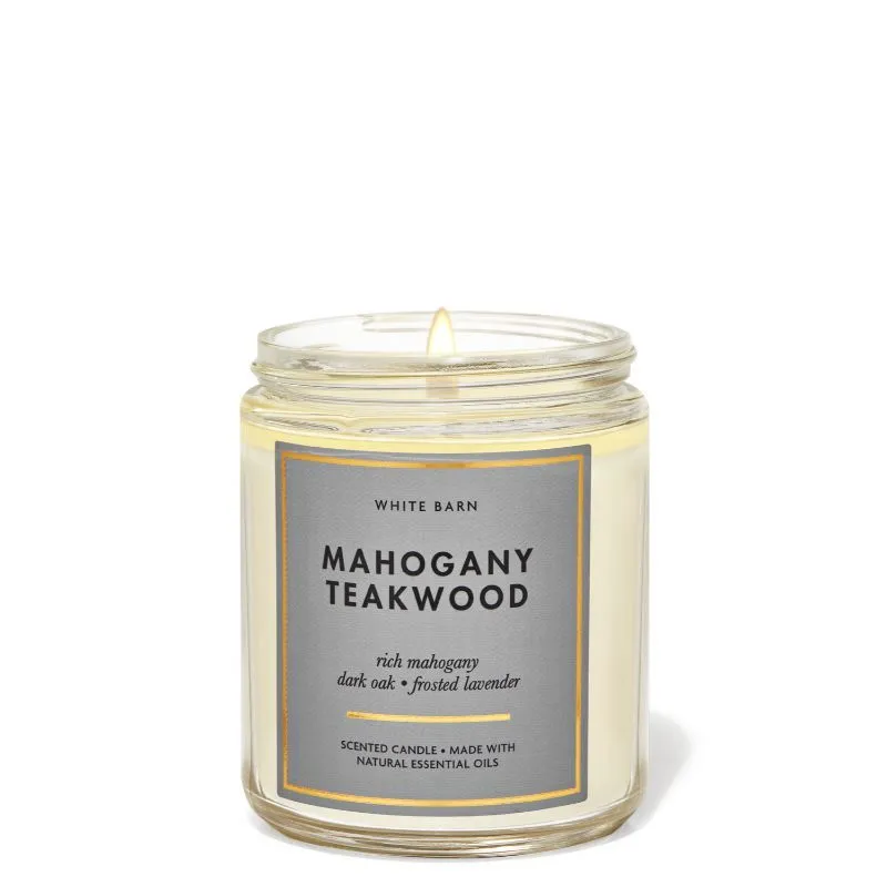 Bath & Body Works Mahogany Teakwood Single Wick Candle